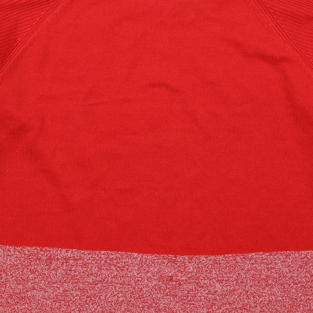Next Womens Red Knit Pullover Jumper Size M