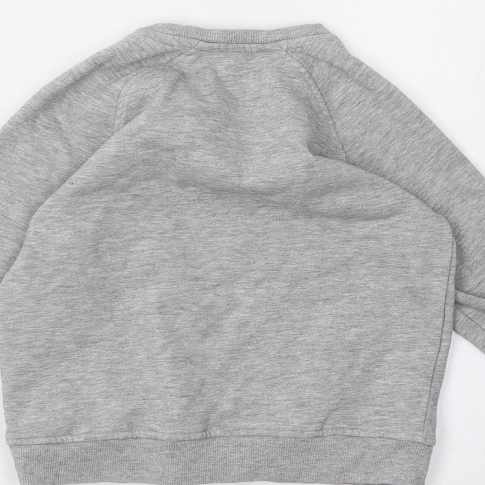 neon sheep Girls Grey Pullover Sweatshirt Size 5-6 Years