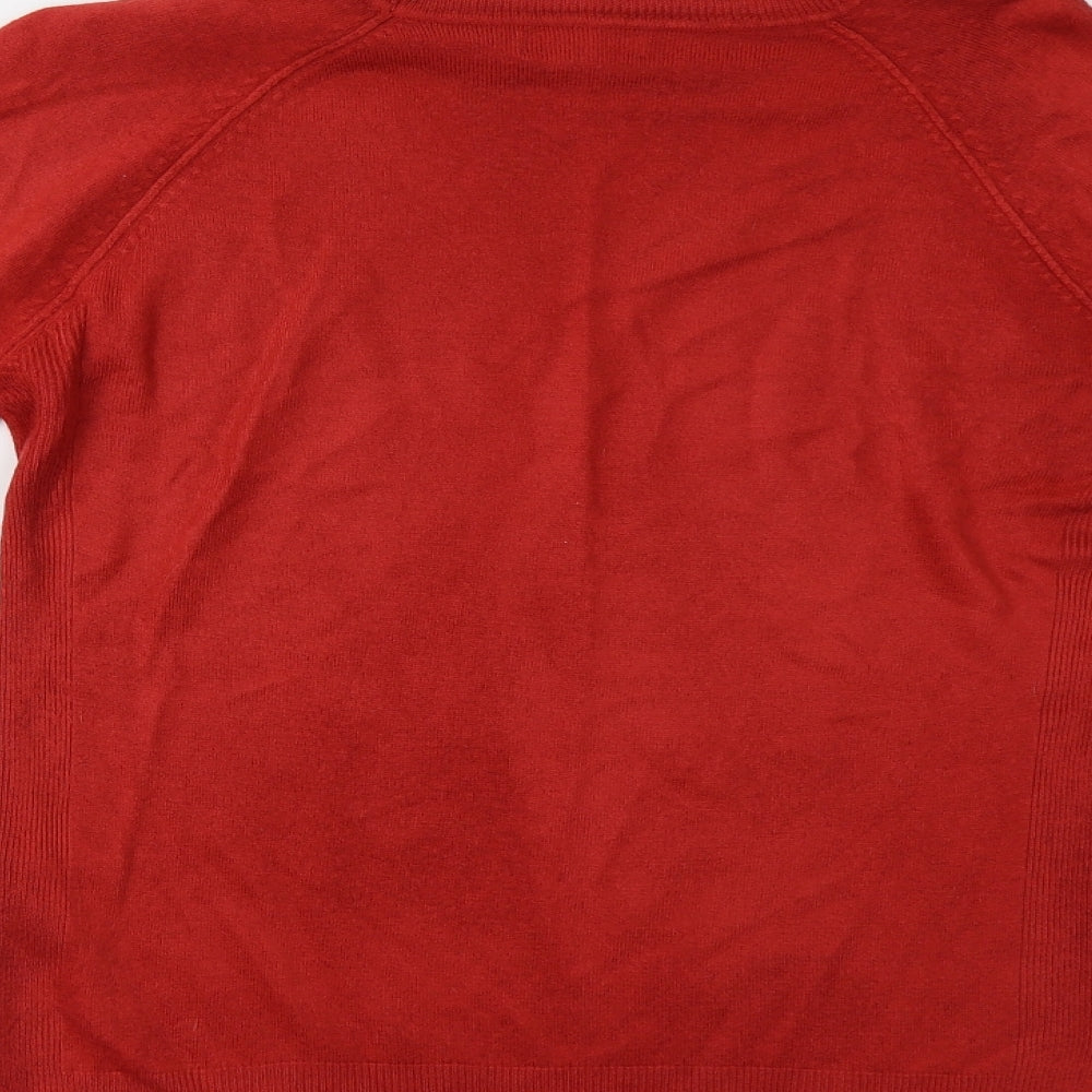 Primark Womens Red Knit Pullover Sweatshirt Size M