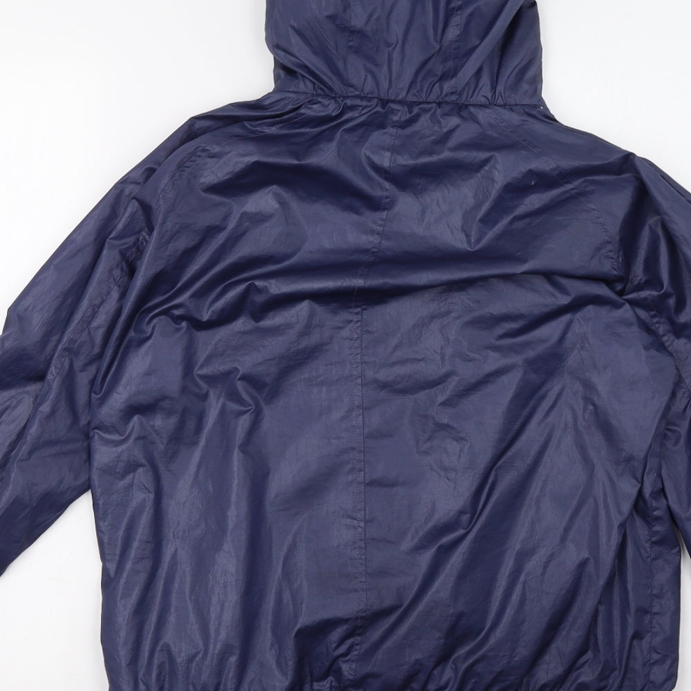 George Womens Blue Windbreaker Coat Size 4