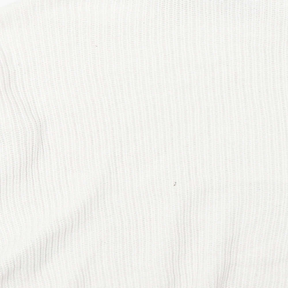 New Look Womens White Pullover Sweatshirt Size S