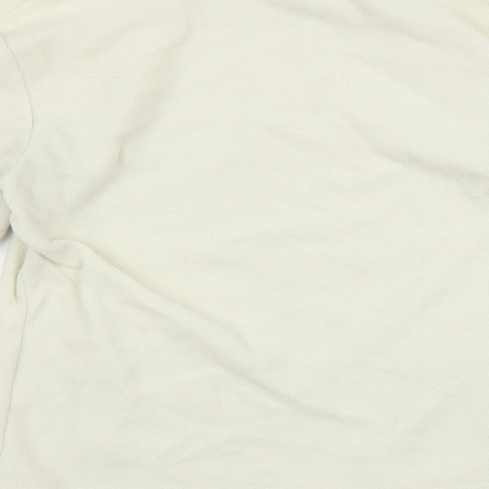 Marks & Spencer Womens White Full Zip Jumper Size 14