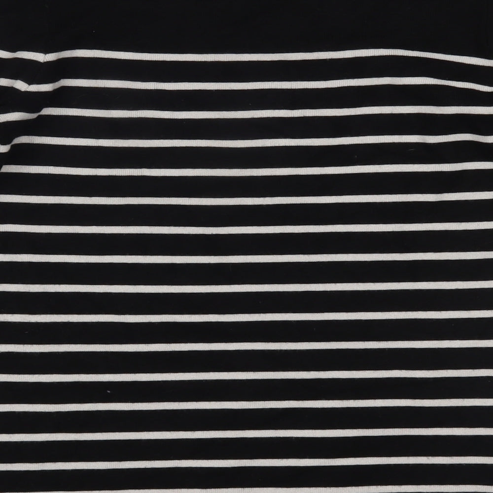 Kirkland Womens Black Striped Basic Blouse Size M