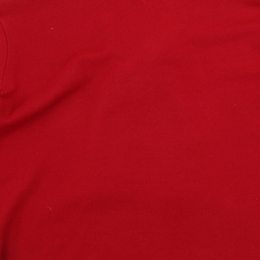 MONIQUE Womens Red Pullover Jumper Size M