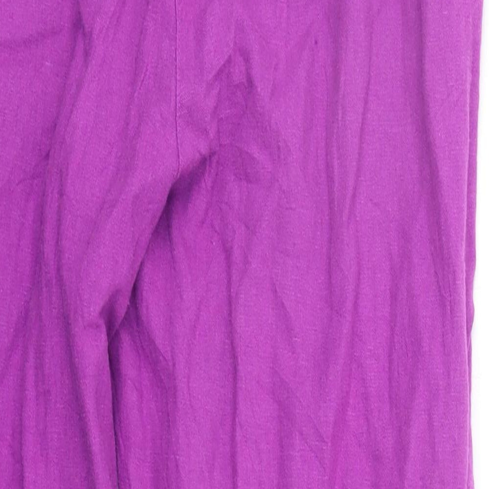 BHS Womens Purple Trousers Size 8 L20 in