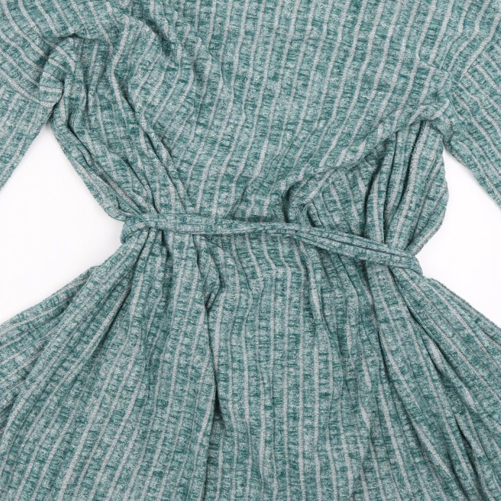 TU Womens Blue Solid Top Robe Size S