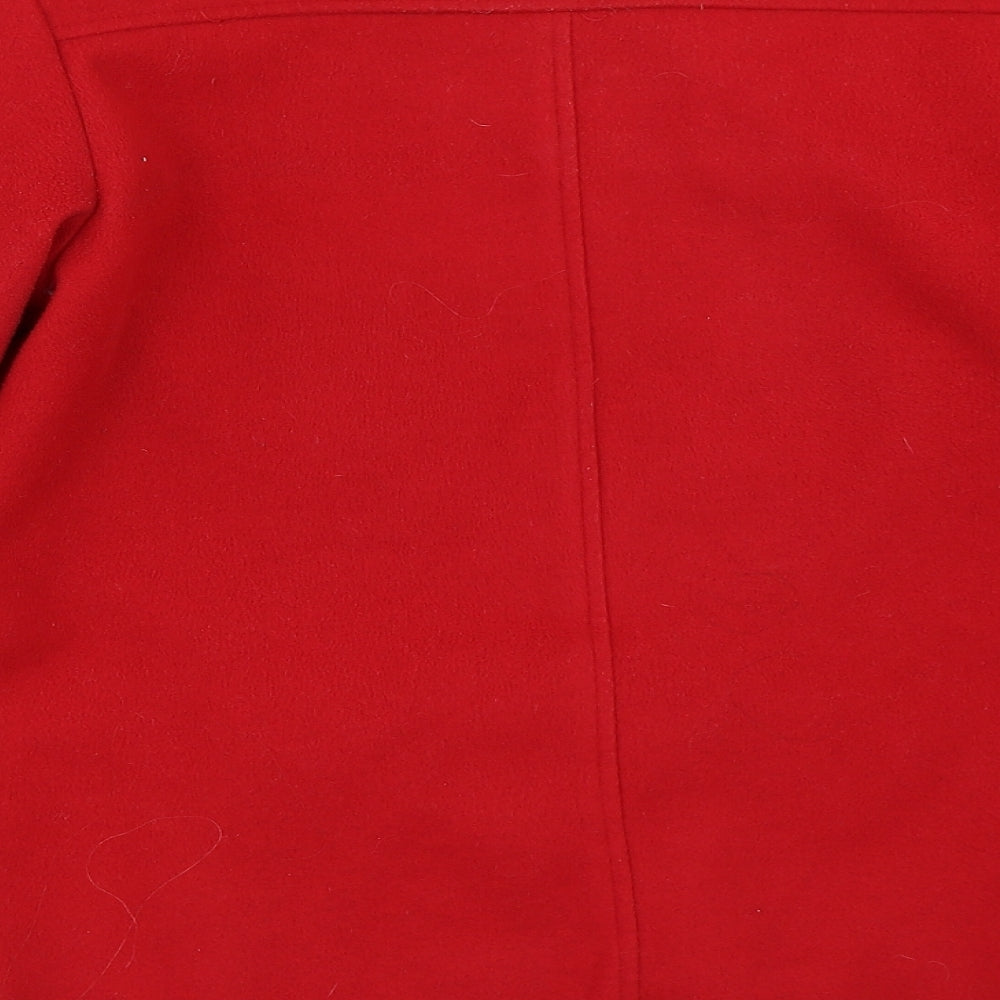 Katherine Hammond Womens Red Overcoat Coat Size 12