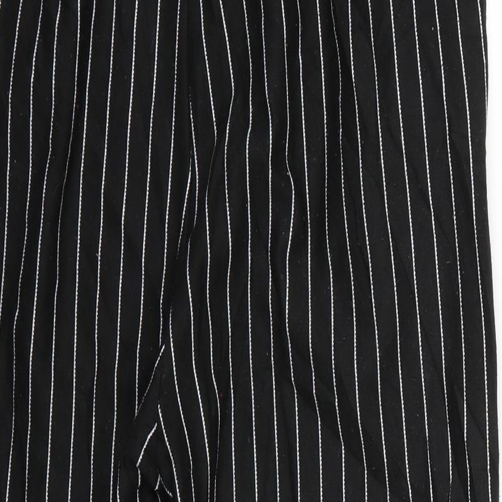 H&M Womens Black Striped Trousers Size M L22 in