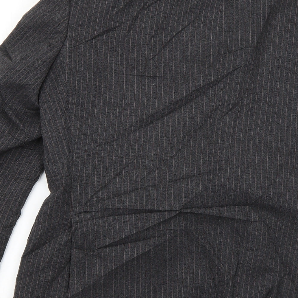 St Michael Mens Grey Striped Jacket Suit Jacket Size M