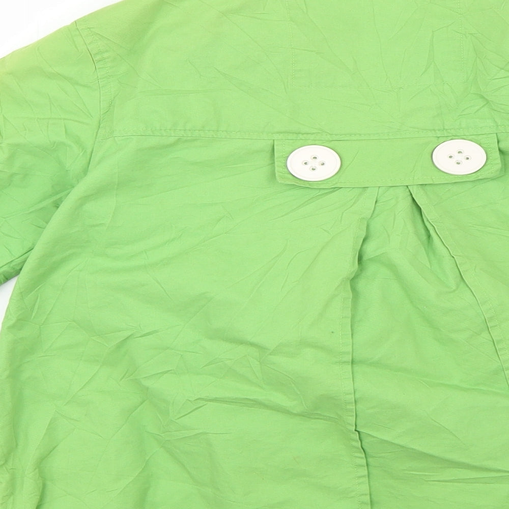 South Womens Green Overcoat Coat Size 12