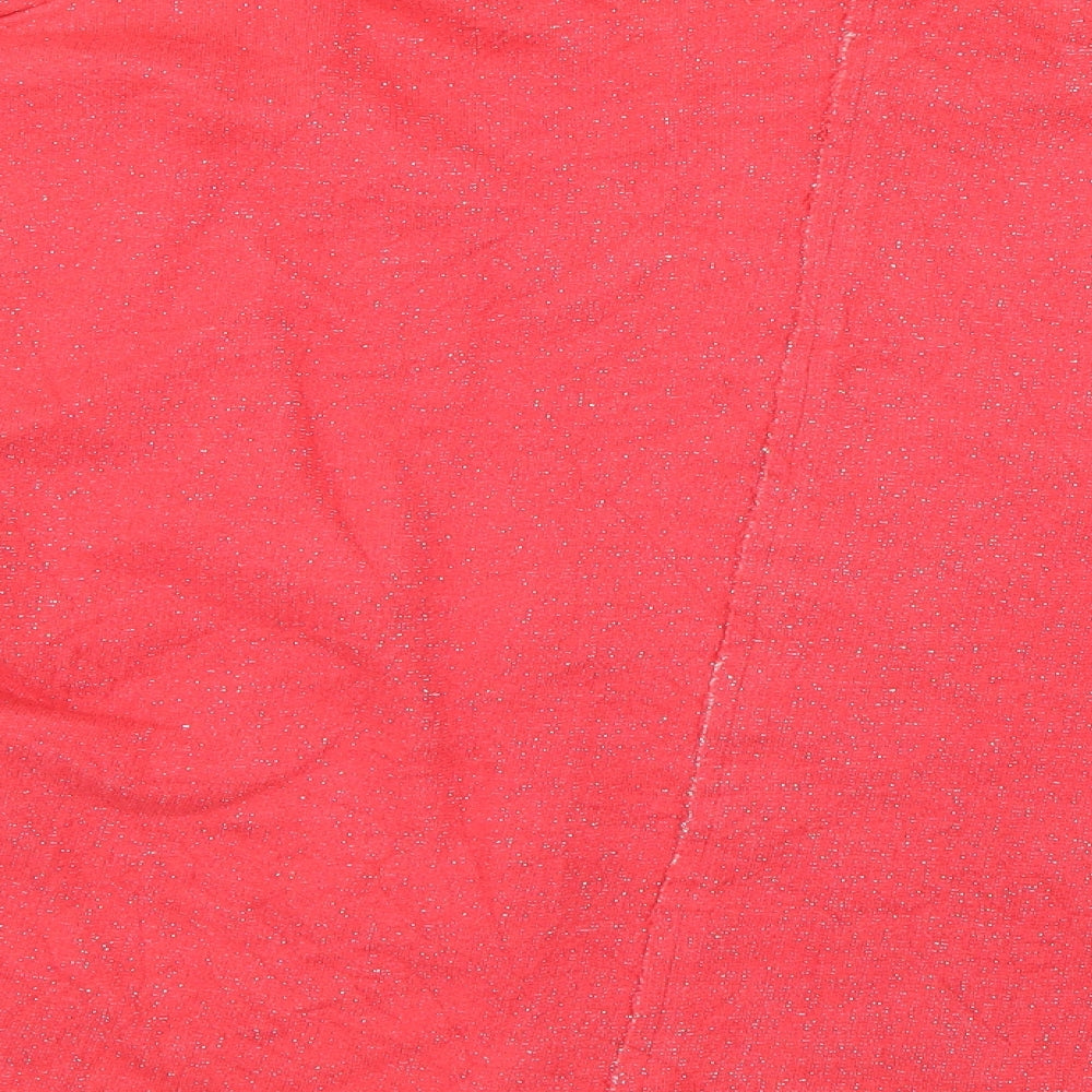 jsfn Womens Pink Basic T-Shirt Size 10