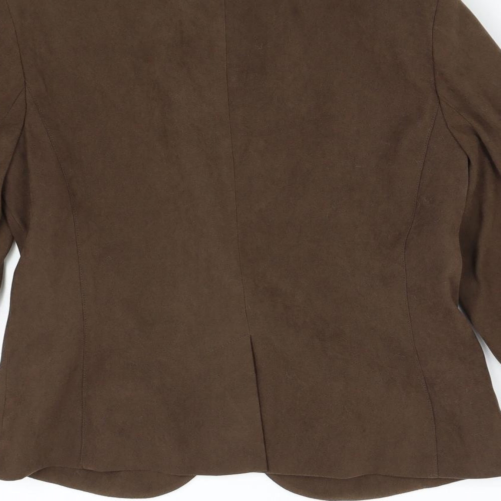 Evie Womens Brown Jacket Suit Jacket Size 12