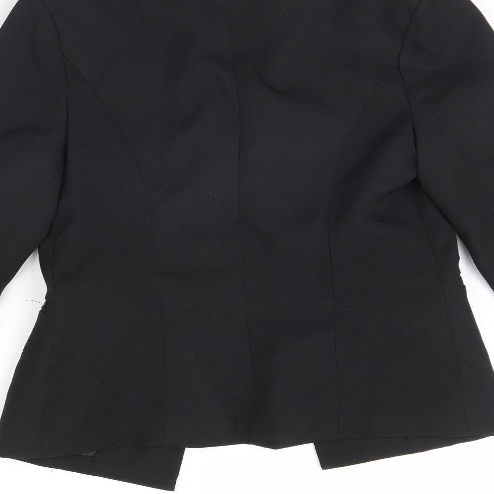 Boohoo Womens Black Jacket Blazer Size 8 - Shoulder Pads