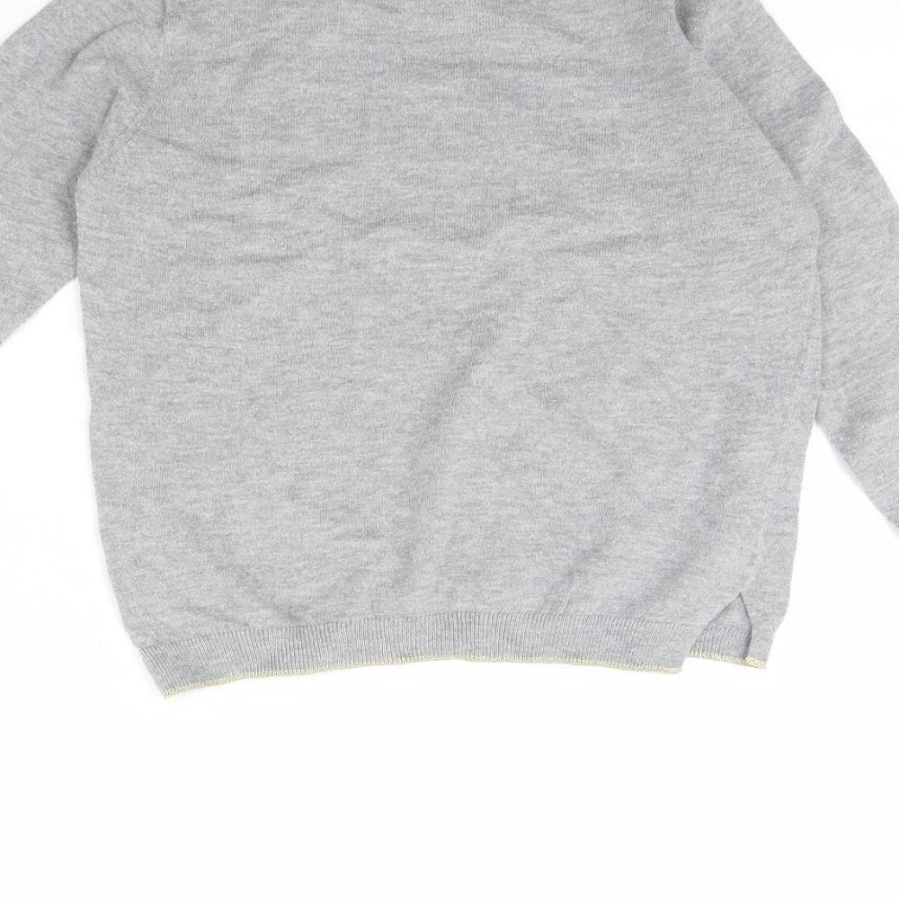 Zara Girls Grey Pullover Jumper Size 8 Years