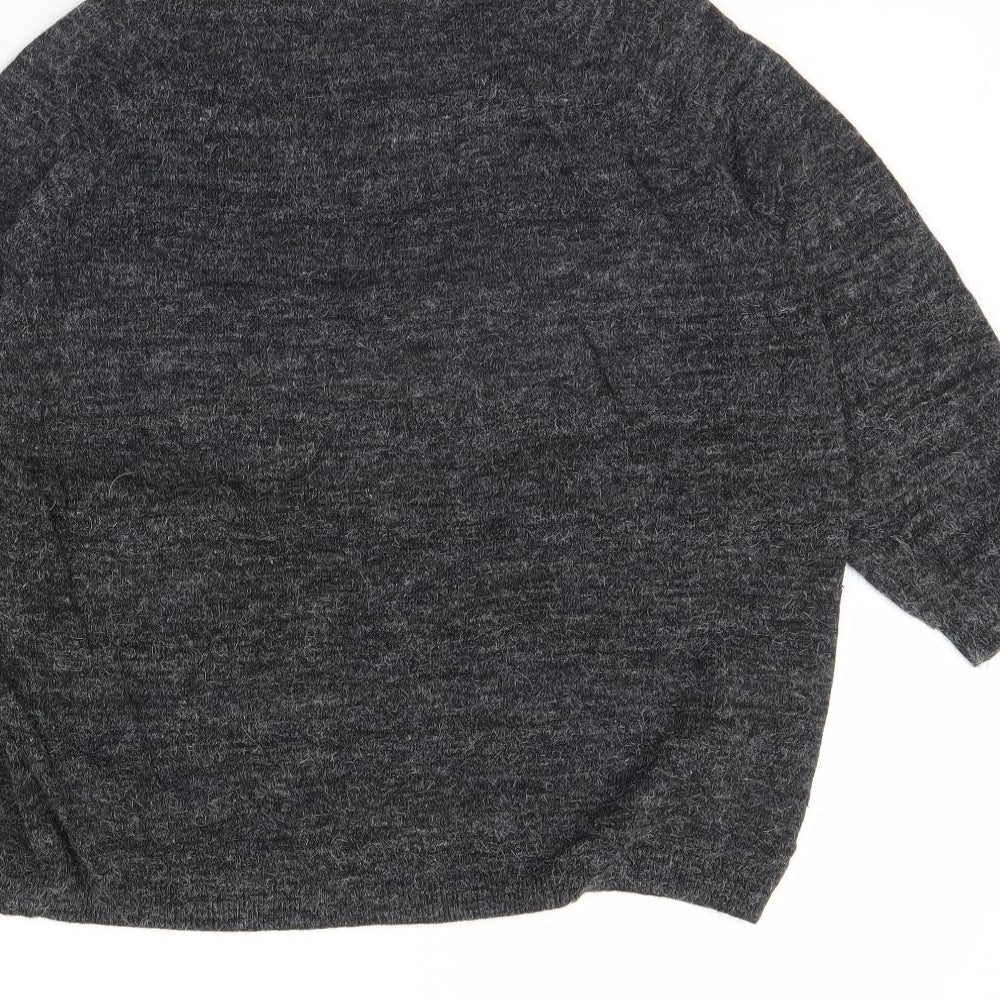 M&s Womens Grey Pullover Jumper Size 12