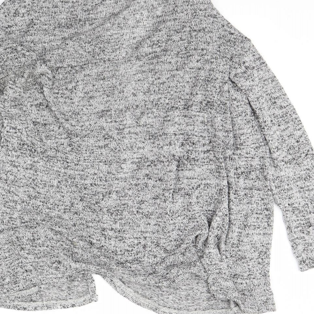 Divided Womens Grey Herringbone Cardigan Jumper Size S