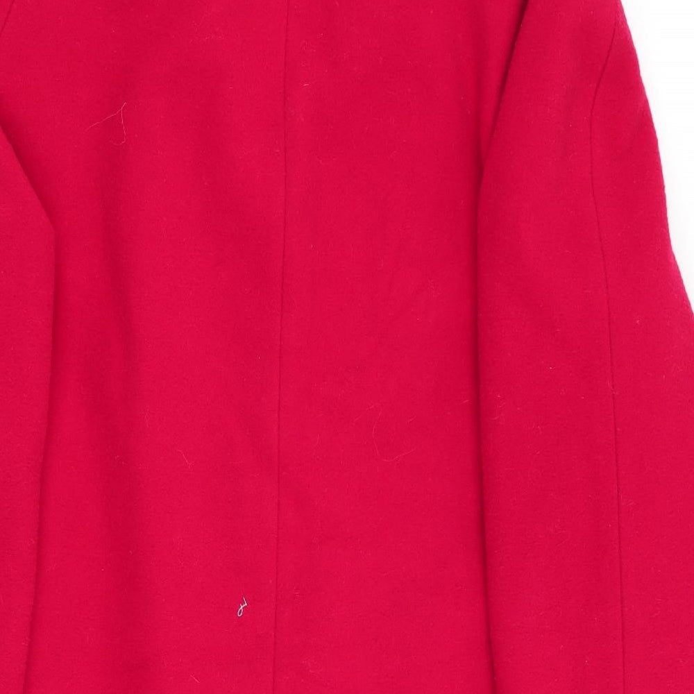 Merchant Classic Womens Red Overcoat Coat Size 14