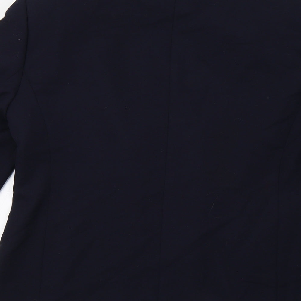Bianca Womens Blue Jacket Blazer Size 12