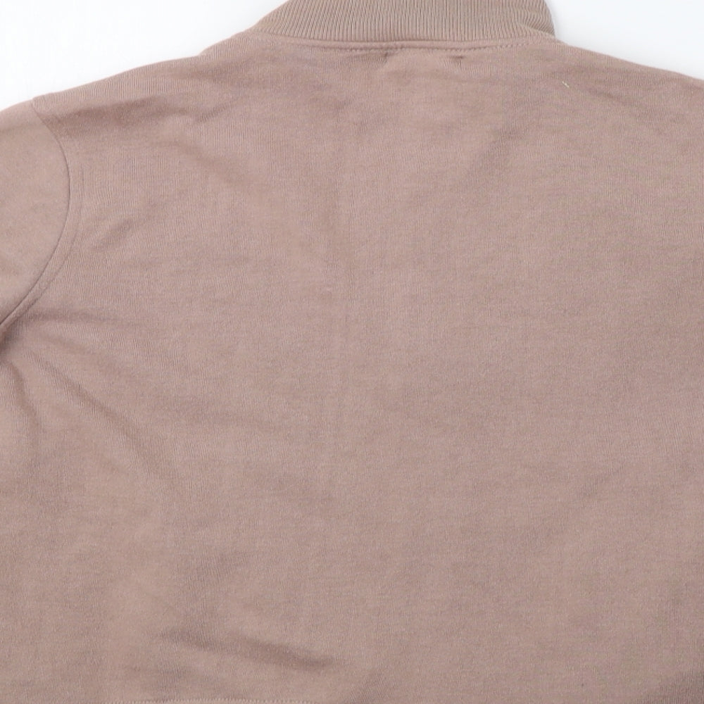 BM Womens Beige Full Zip Sweatshirt Size S