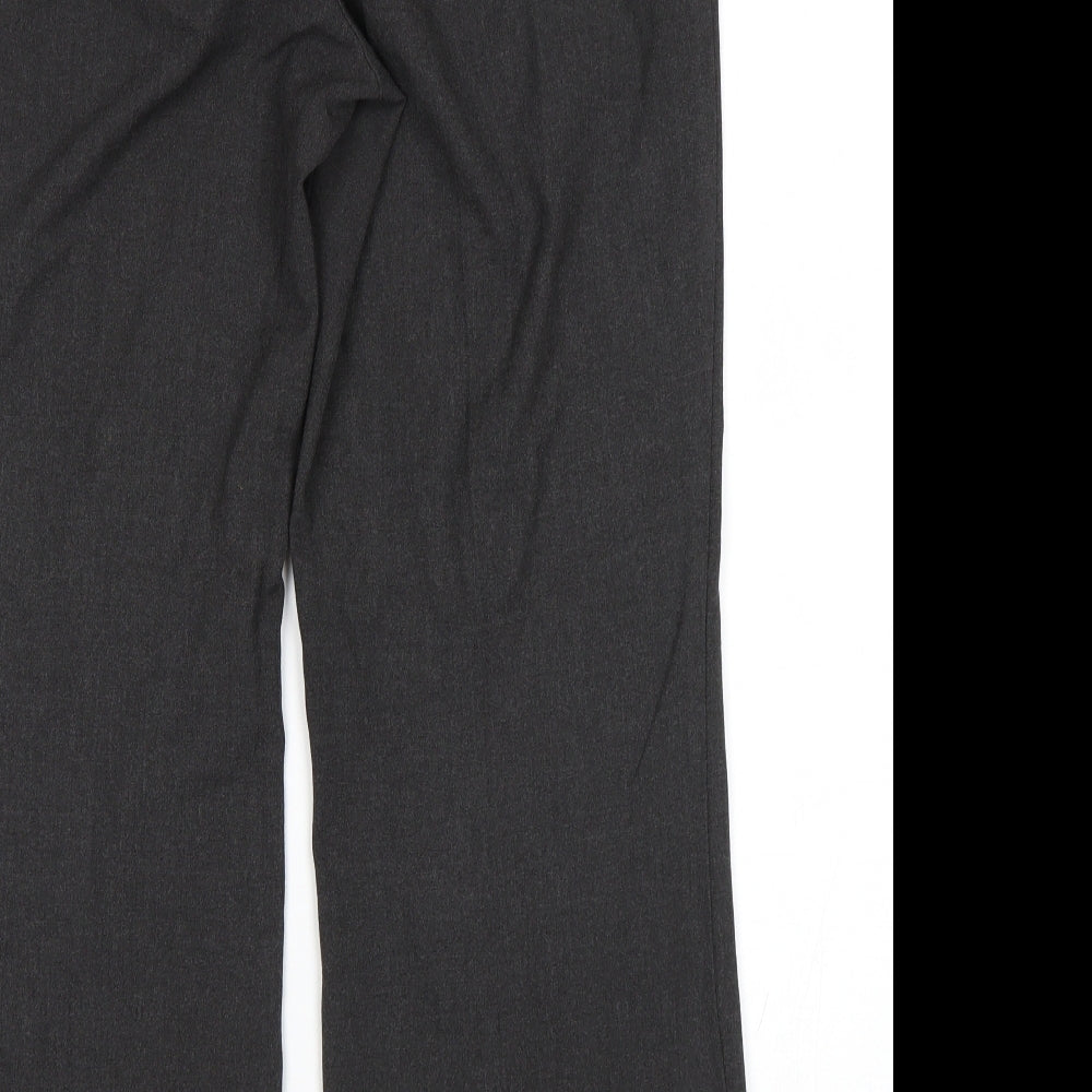 m&s Womens Grey Trousers Size 16 L30 in