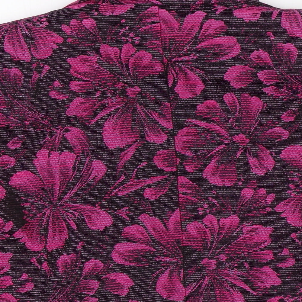 Libra Womens Multicoloured Floral Shrug Jumper Size 12