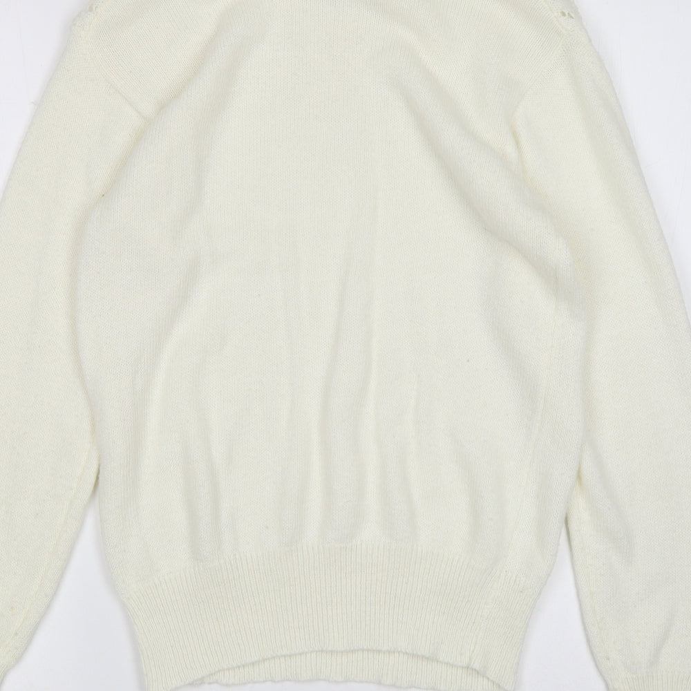 Red Baron Womens Ivory Pullover Jumper Size S