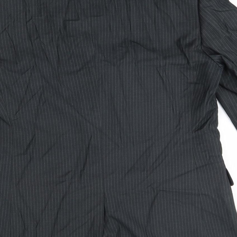 Burton Mens Grey Striped Jacket Blazer