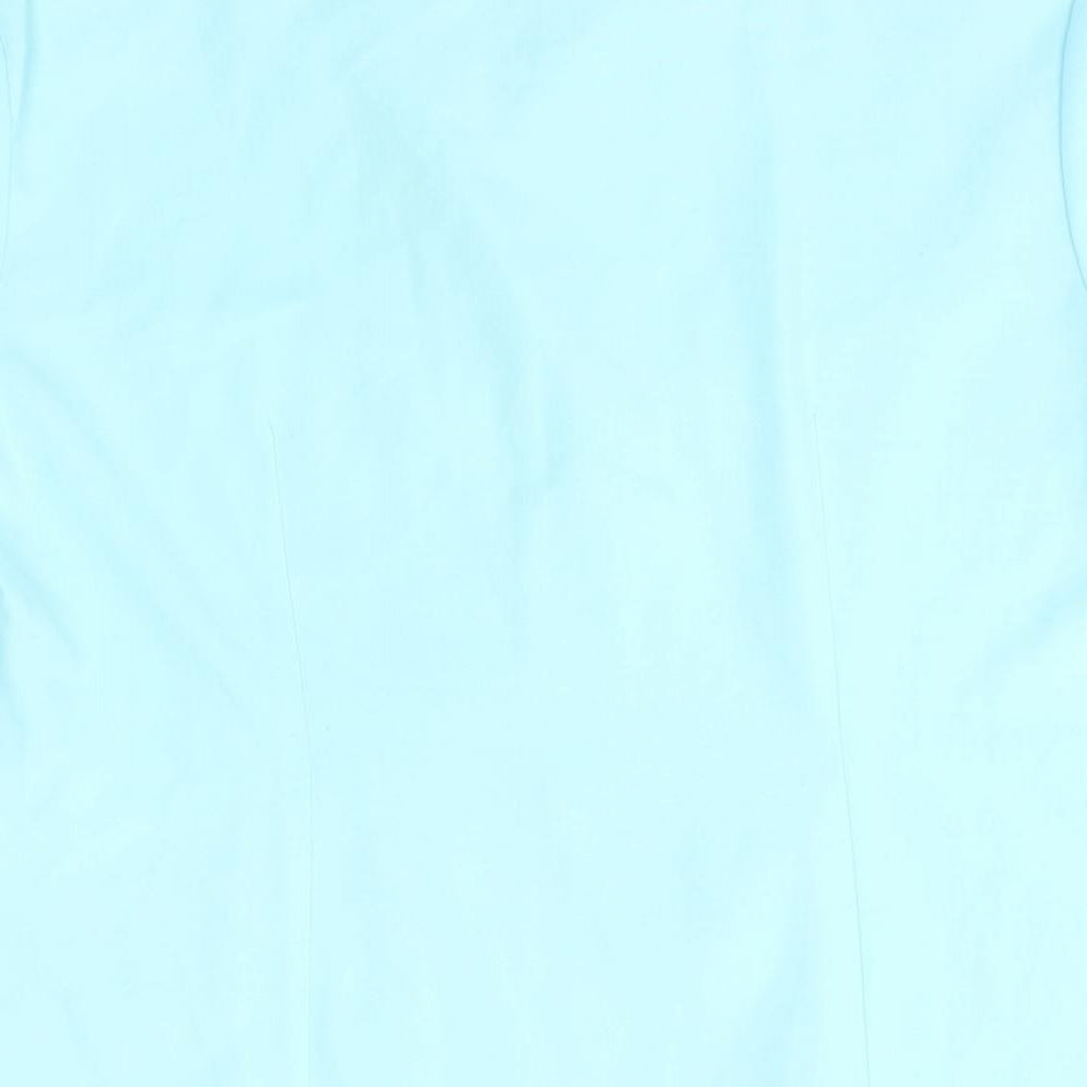Rebecca Sheldon Womens Blue Basic Blouse Size 14