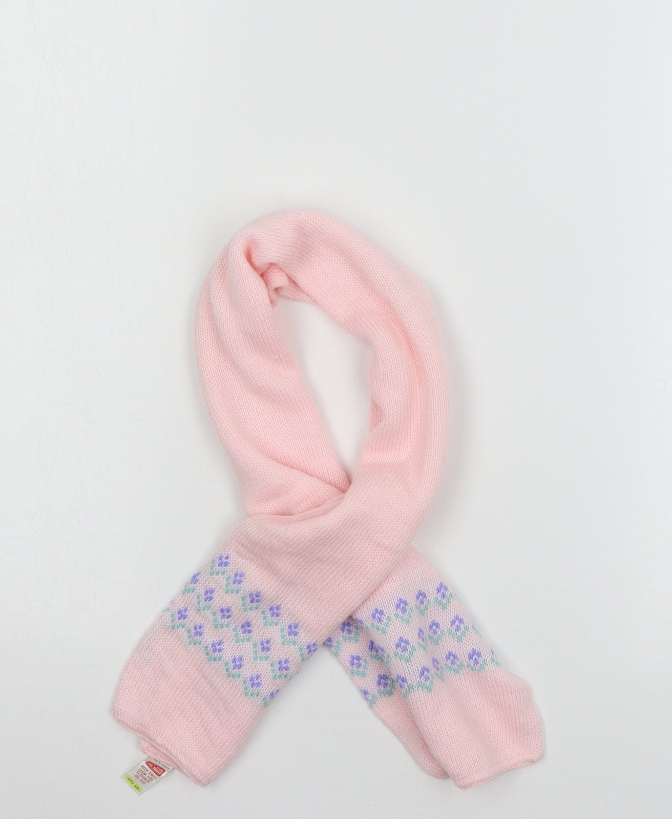 St Michael Girls Pink Knit Rectangle Scarf Scarves & Wraps One Size