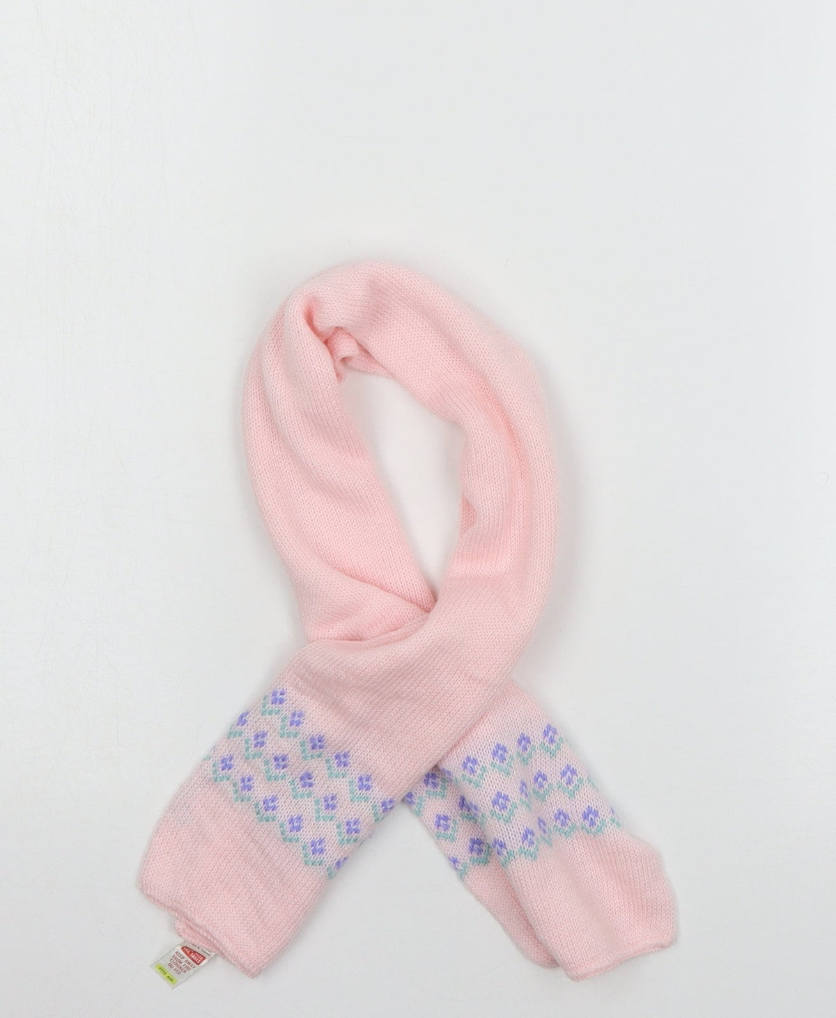 St Michael Girls Pink Knit Rectangle Scarf Scarves & Wraps One Size
