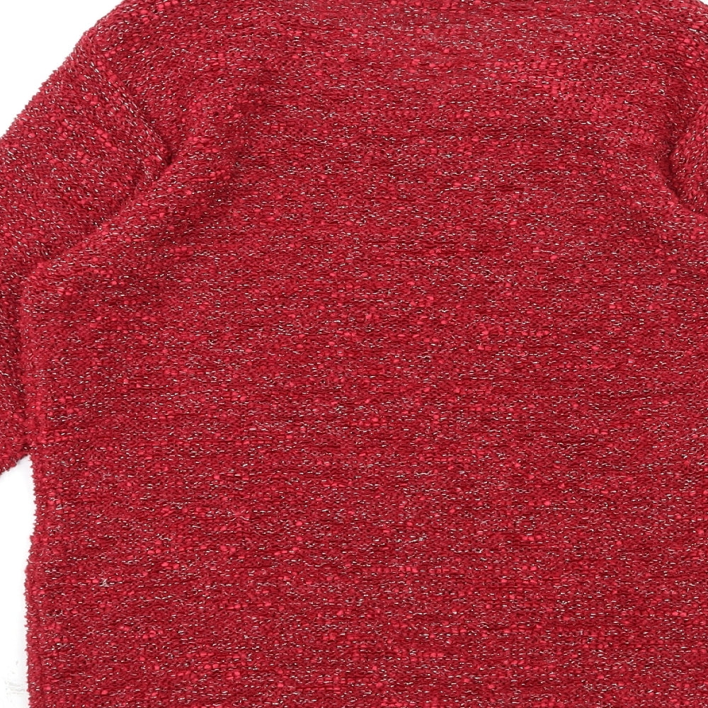 BM Womens Red Pullover Jumper Size M