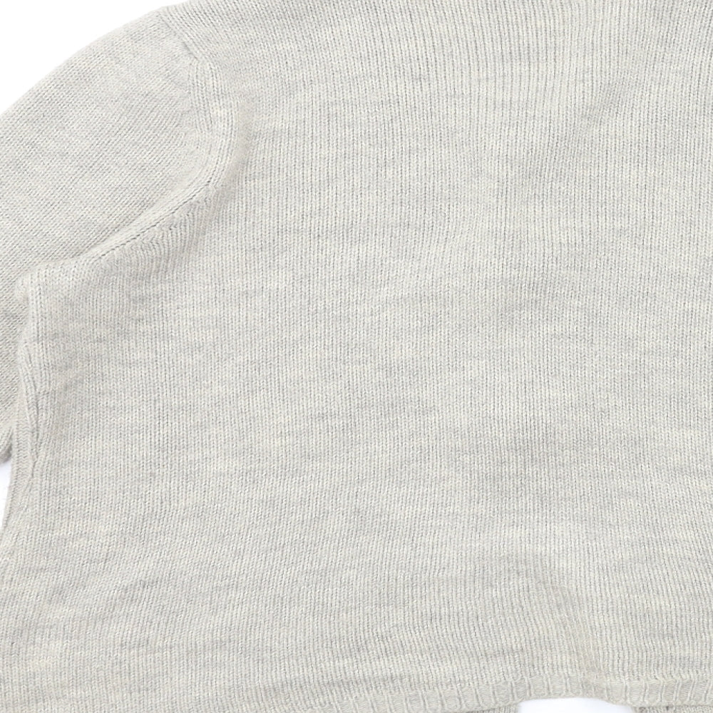 BM Womens Grey Cardigan Jumper Size M