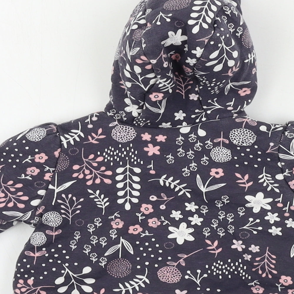 George Girls Purple Floral Jacket One Size