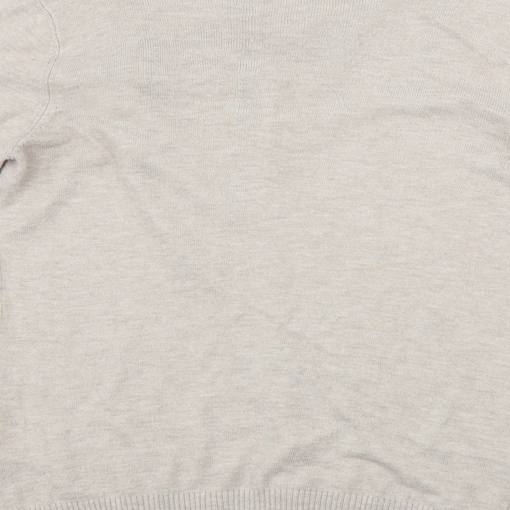 Fransa Womens Beige Pullover Jumper Size M