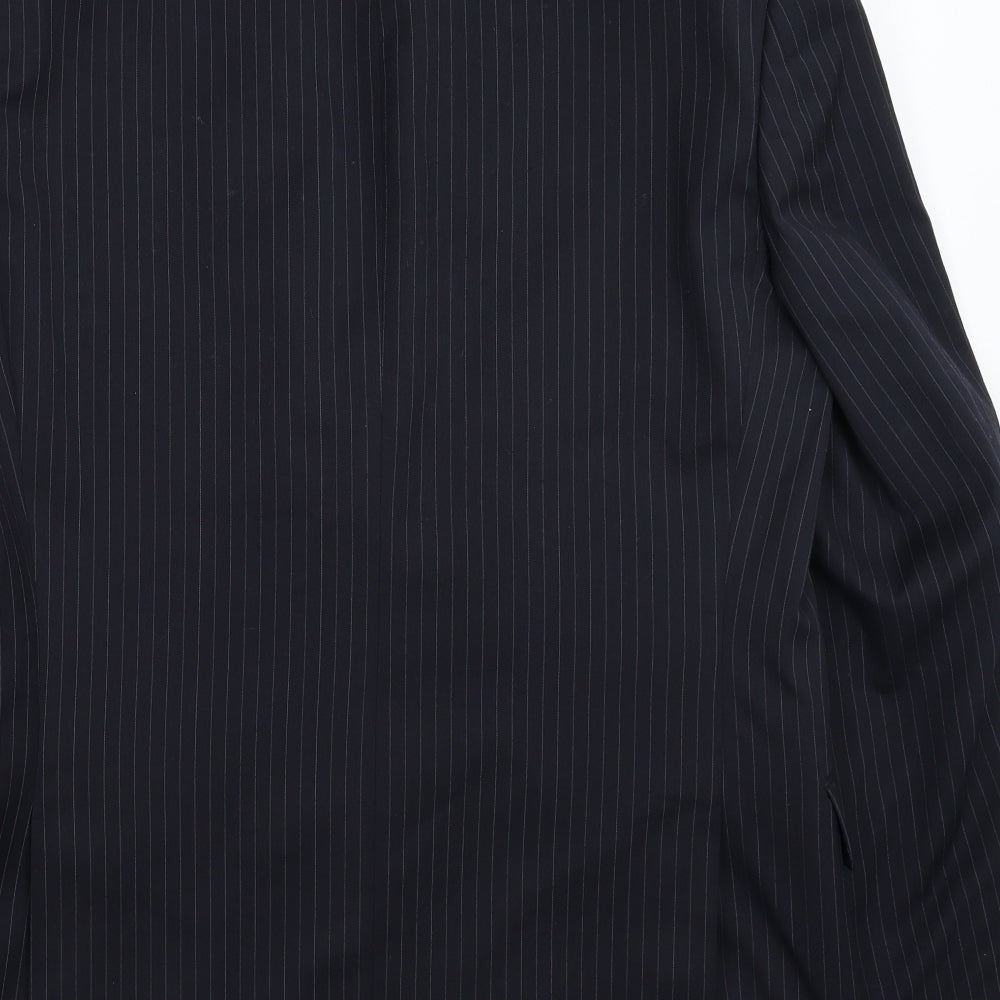 Tom English Mens Blue Striped Jacket Suit Jacket Size 42