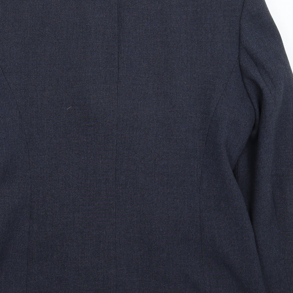 Ann Brooks Womens Blue Jacket Suit Jacket Size 12