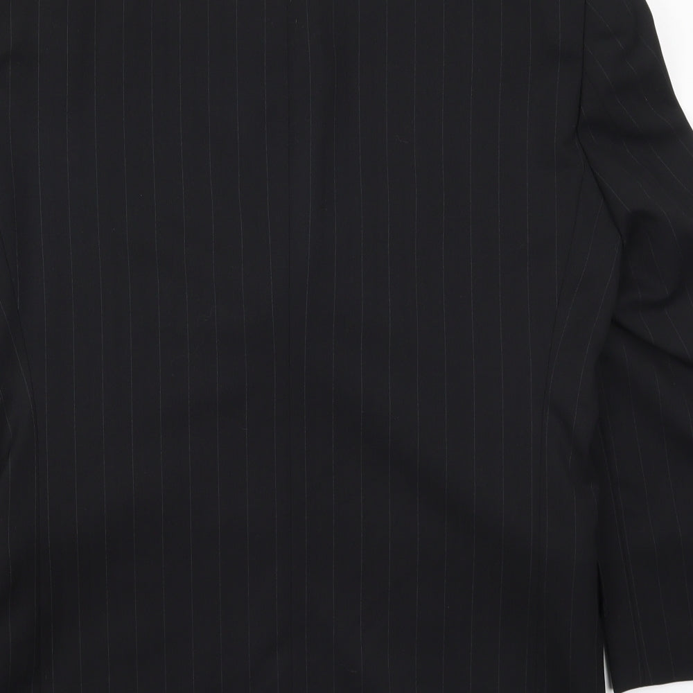 Charlton Gray Mens Black Striped Jacket Suit Jacket Size 36