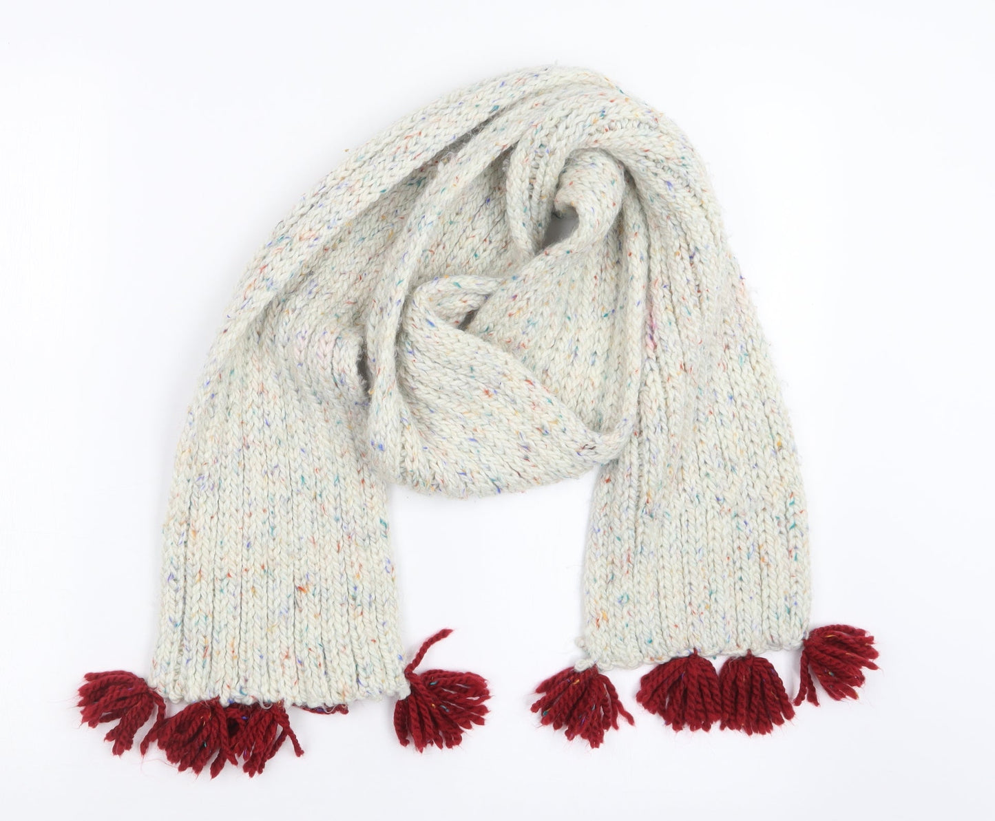 Preworn Womens White Knit Scarf
