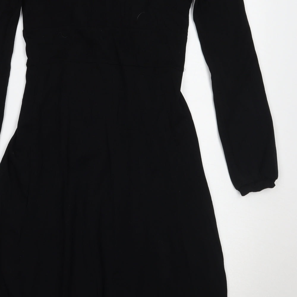 J&R Womens Black A-Line Size S