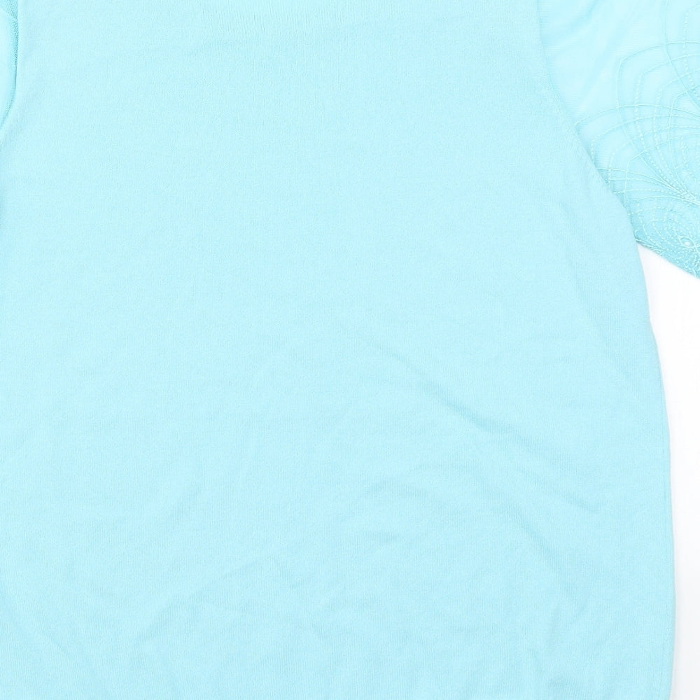 Bonmarché Womens Blue Basic T-Shirt Size S