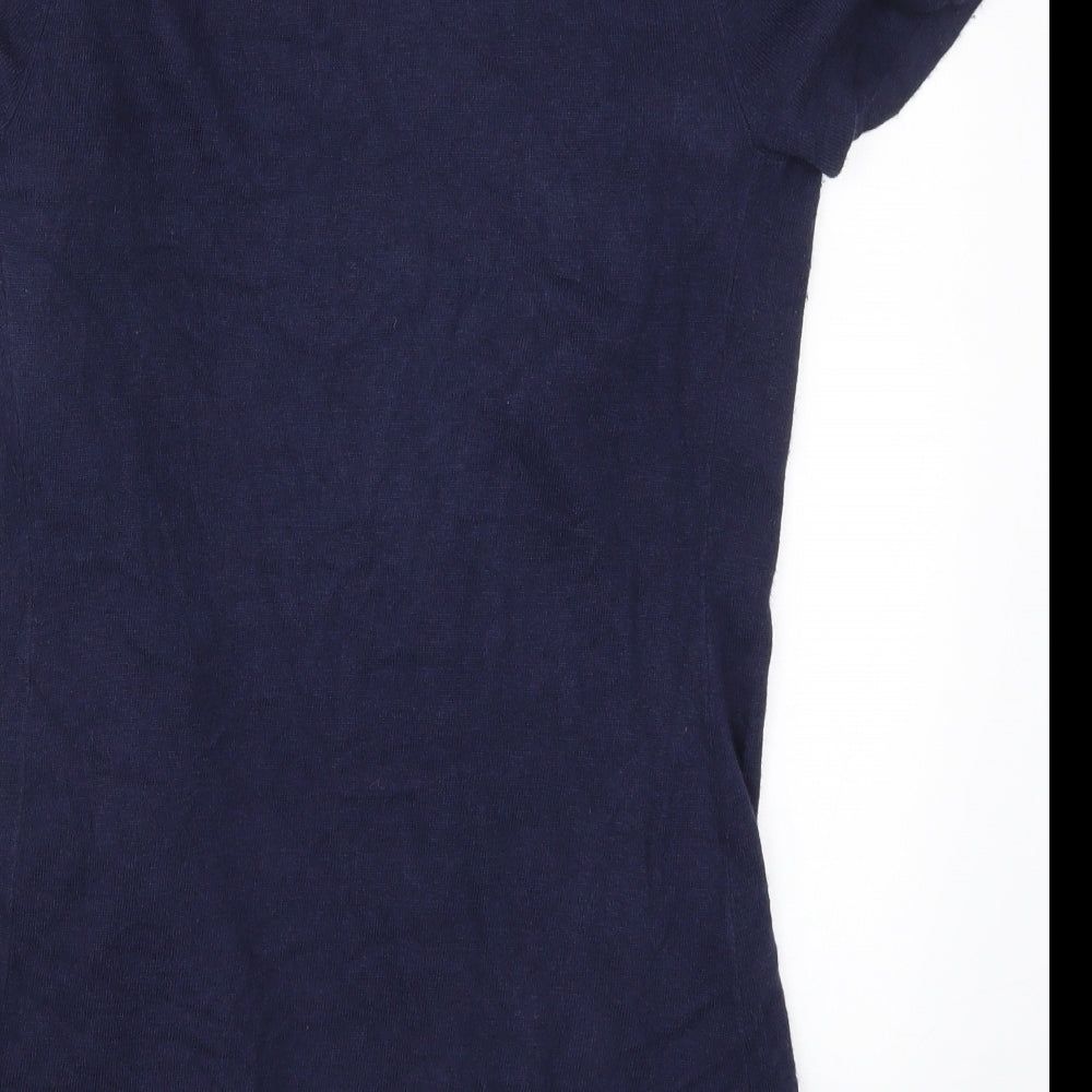 Marks & Spencer Womens Blue Knit Cardigan Jumper Size 8
