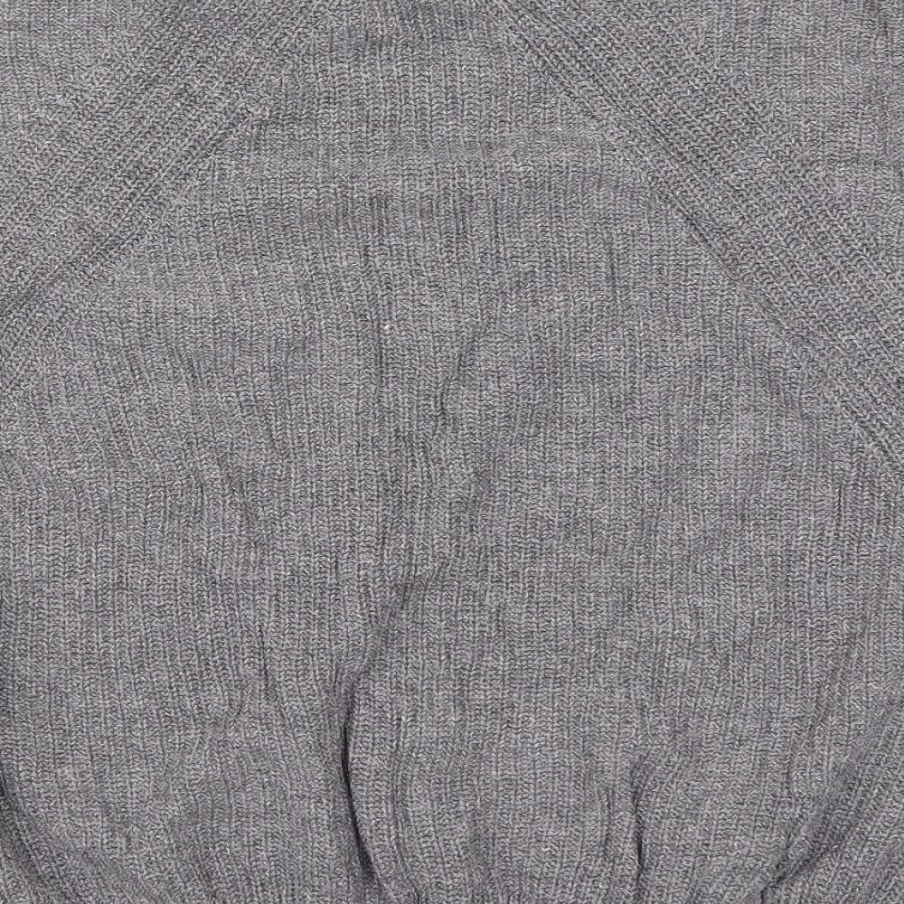 H&M Womens Grey Knit Pullover Jumper Size M