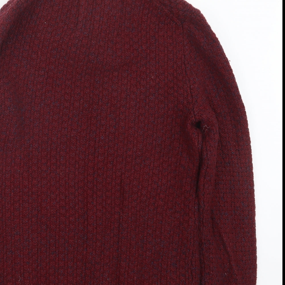 H&M Mens Red Knit Pullover Sweatshirt Size S