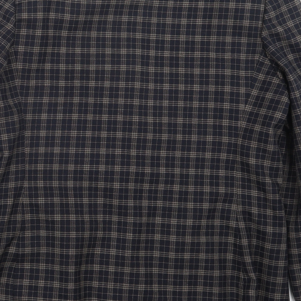 Compliments Womens Blue Check Jacket Size 16