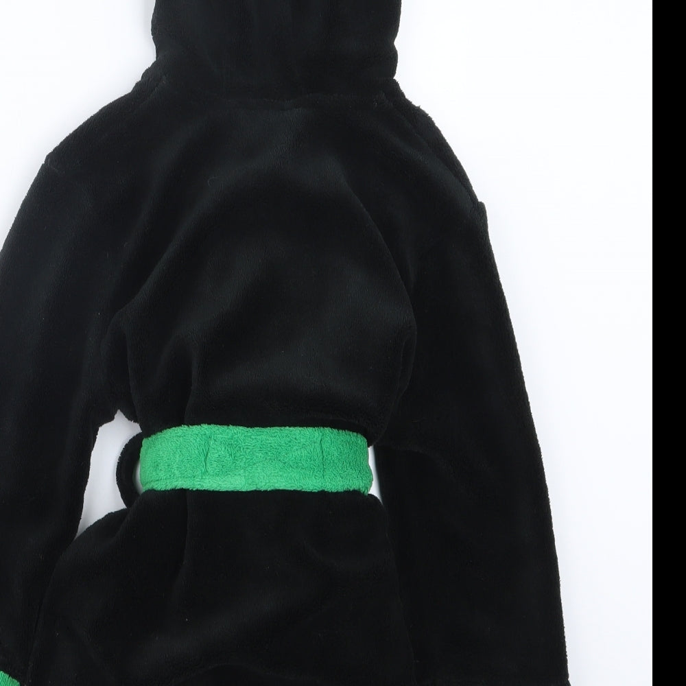 BHS Boys Black Geometric Robe Size 2-3 Years - Ninja Turtls