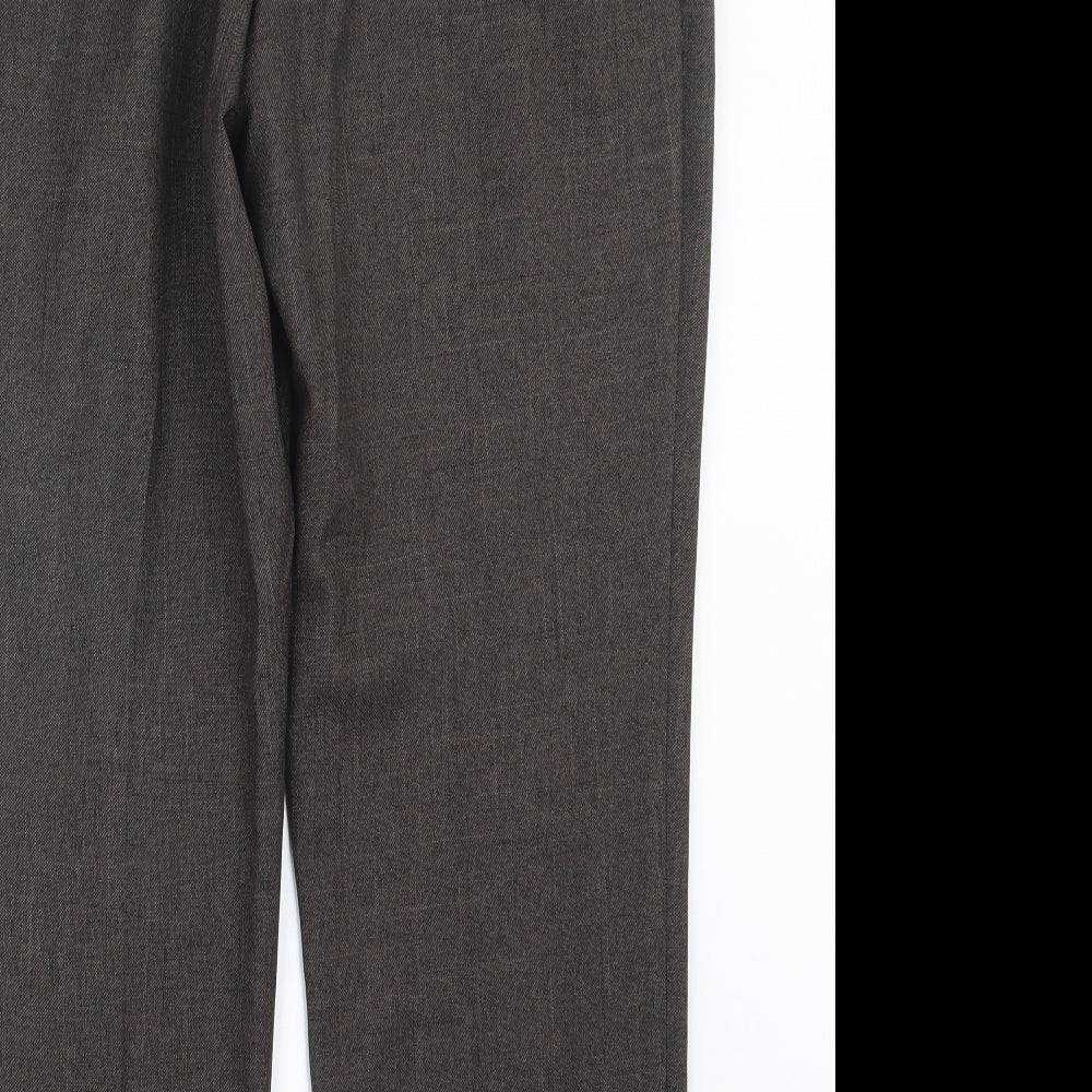 Marks & Spencer Womens Brown Trousers Size 12 L26 in