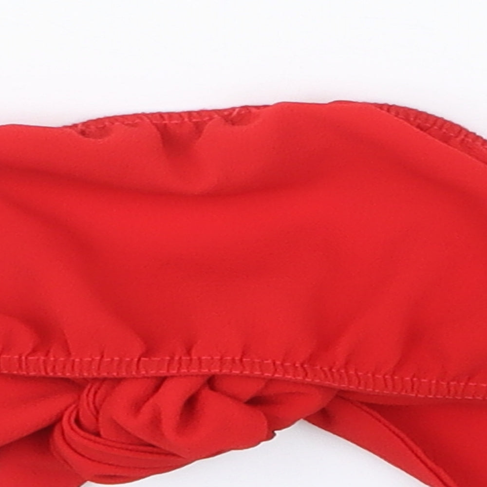 PRETTYLITTLETHING Womens Red Cropped T-Shirt Size 8