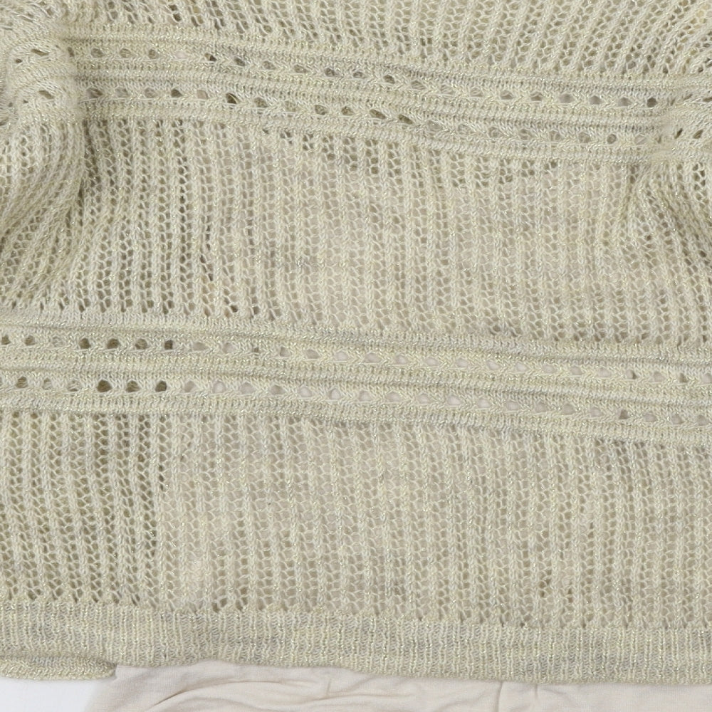 GIULIA Womens Ivory Knit Pullover Jumper Size L