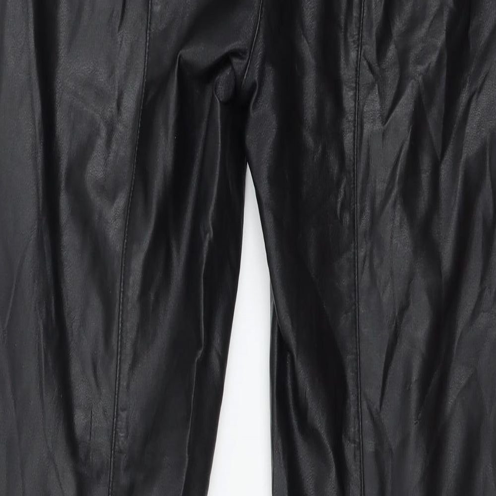 Next Womens Black Trousers Size 8 L27 in