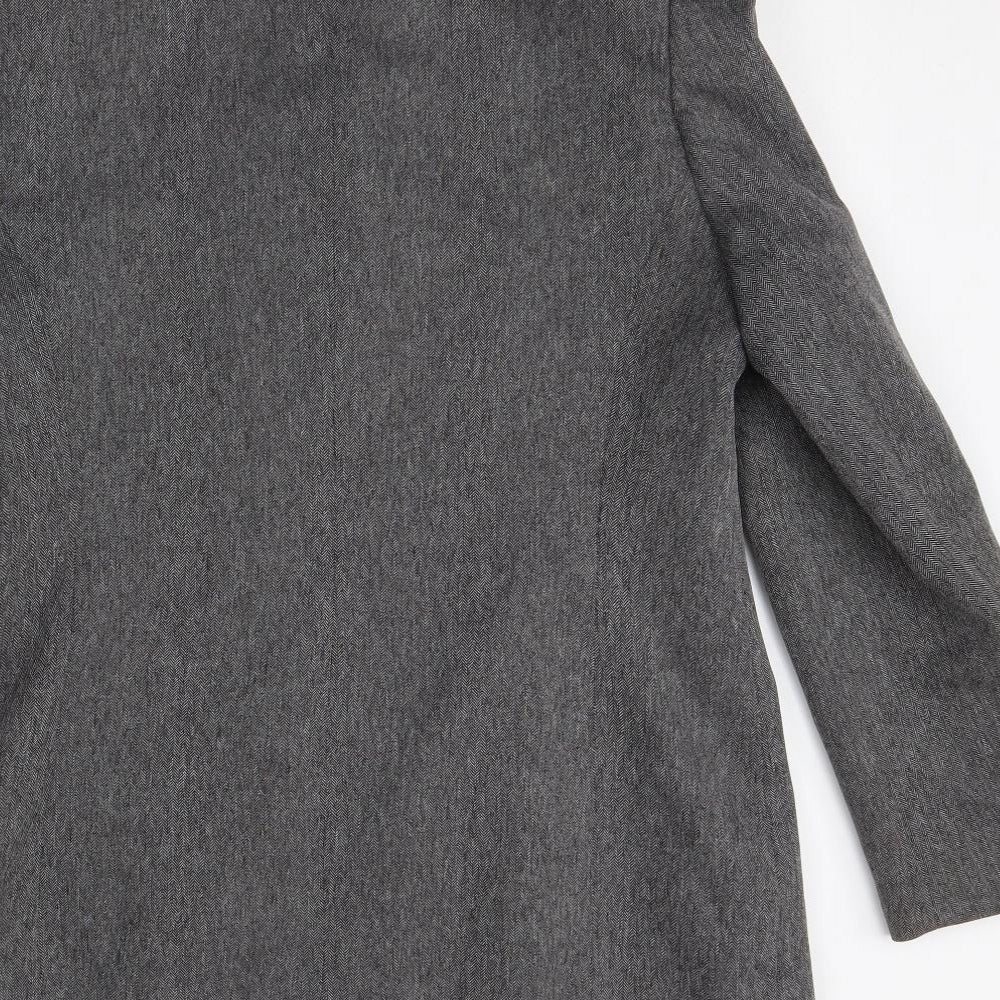 Debenhams Womens Grey Jacket Blazer Size 12 - Shoulder Pads